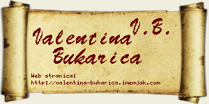 Valentina Bukarica vizit kartica